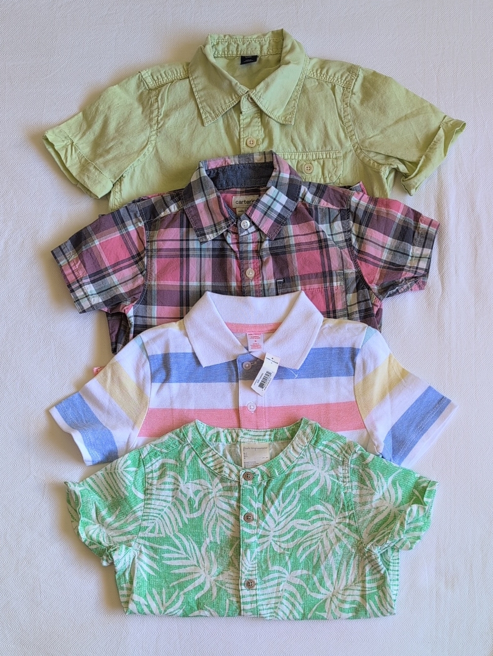 3T Short Sleeve Shirt Lot of 4 Gap Joe Fresh NWT Polo Linen Palms Summer Bundle